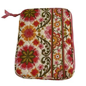 Vera Bradley FOLKLORIC Tablet Sleeve Case Cover  8.5 X 6" Zip Retired 2011 Pink